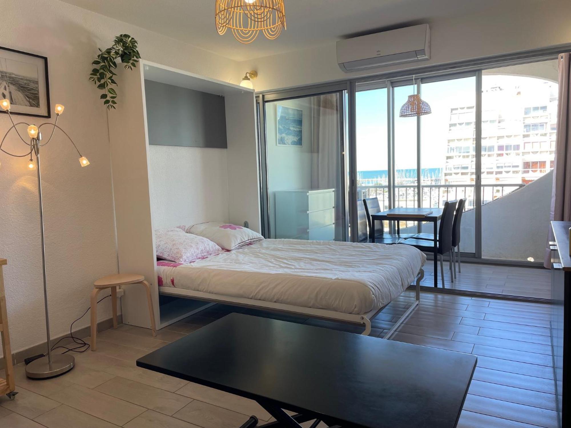 Studio 2-3 Pers Parking Clim Vue Port Et Mer La Grande-Motte Exterior photo