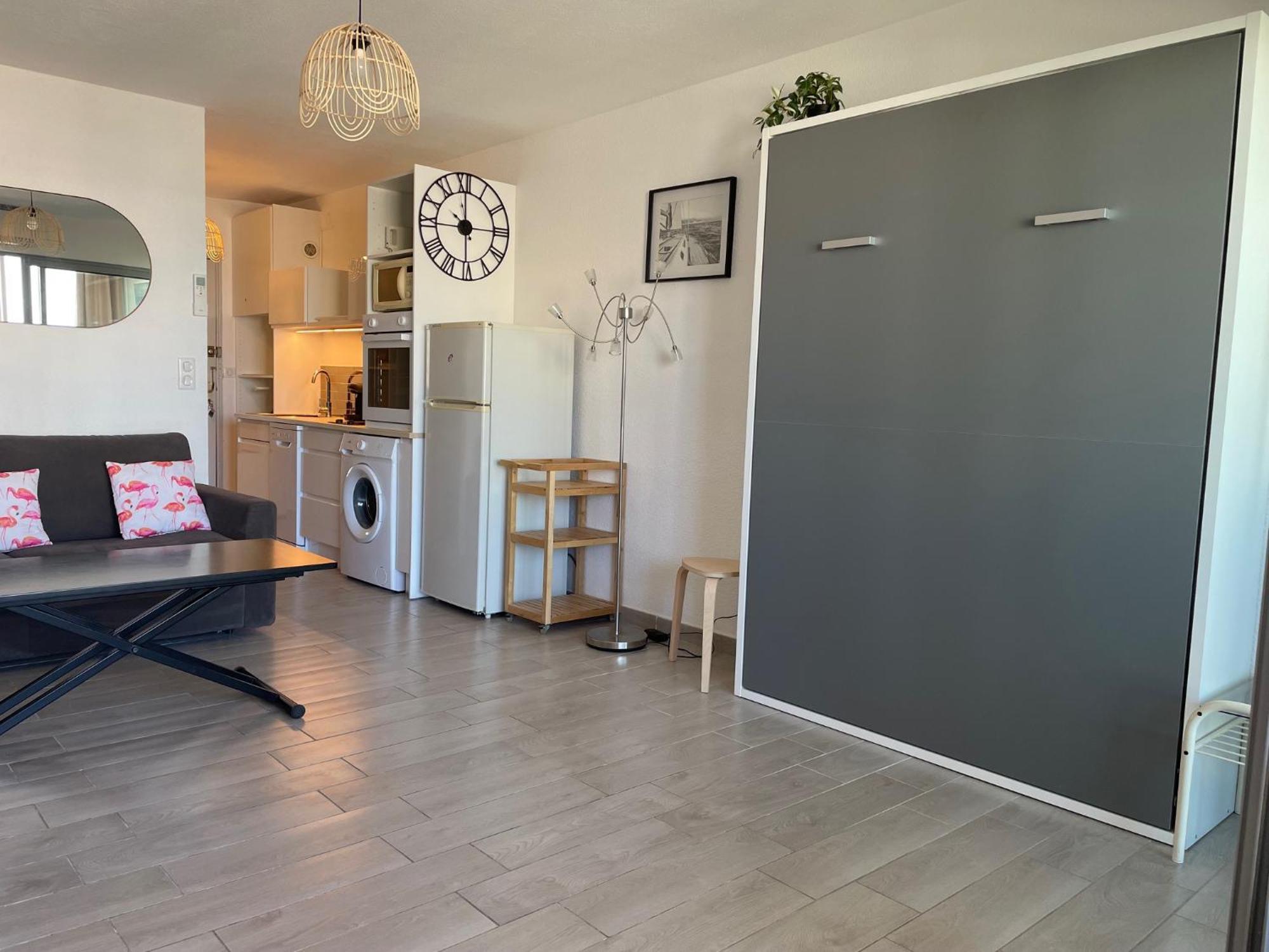 Studio 2-3 Pers Parking Clim Vue Port Et Mer La Grande-Motte Exterior photo